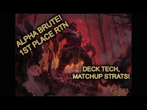 Flesh and Blood RTN 1st Place Rhinar, Alpha Brute Deck Tech (Andres Lucio) Team LGS DFWBESTLGS