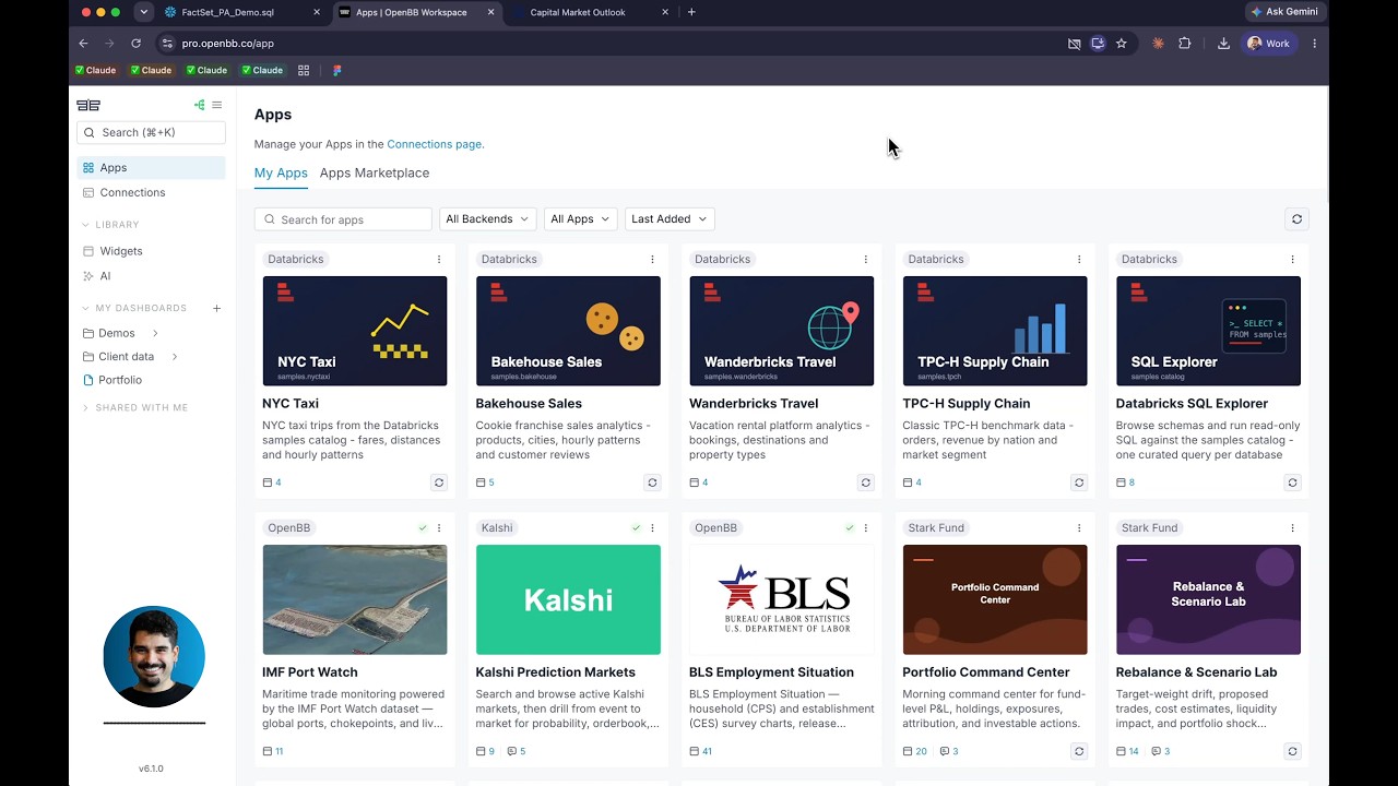 OpenBB Workspace Demo: Portfolio Analysis, Apps Marketplace, MCP & AI Agents