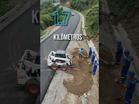 La obra que se ejecuta: rehabilitación de la vía Pulí - San Nicolás