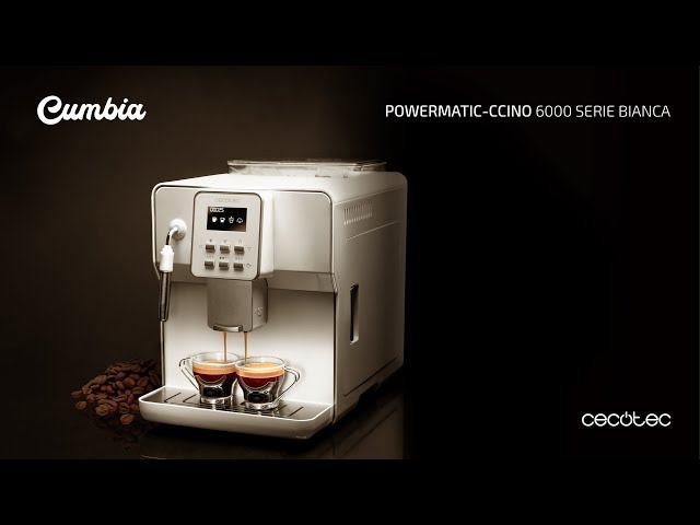 Cecotec PowerMatic-ccino 6000 Serie Nera Cafetera Espresso 19 Bares Blanca video