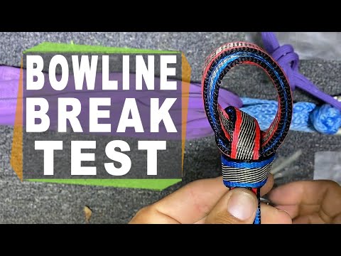 Bowline on a bight break test