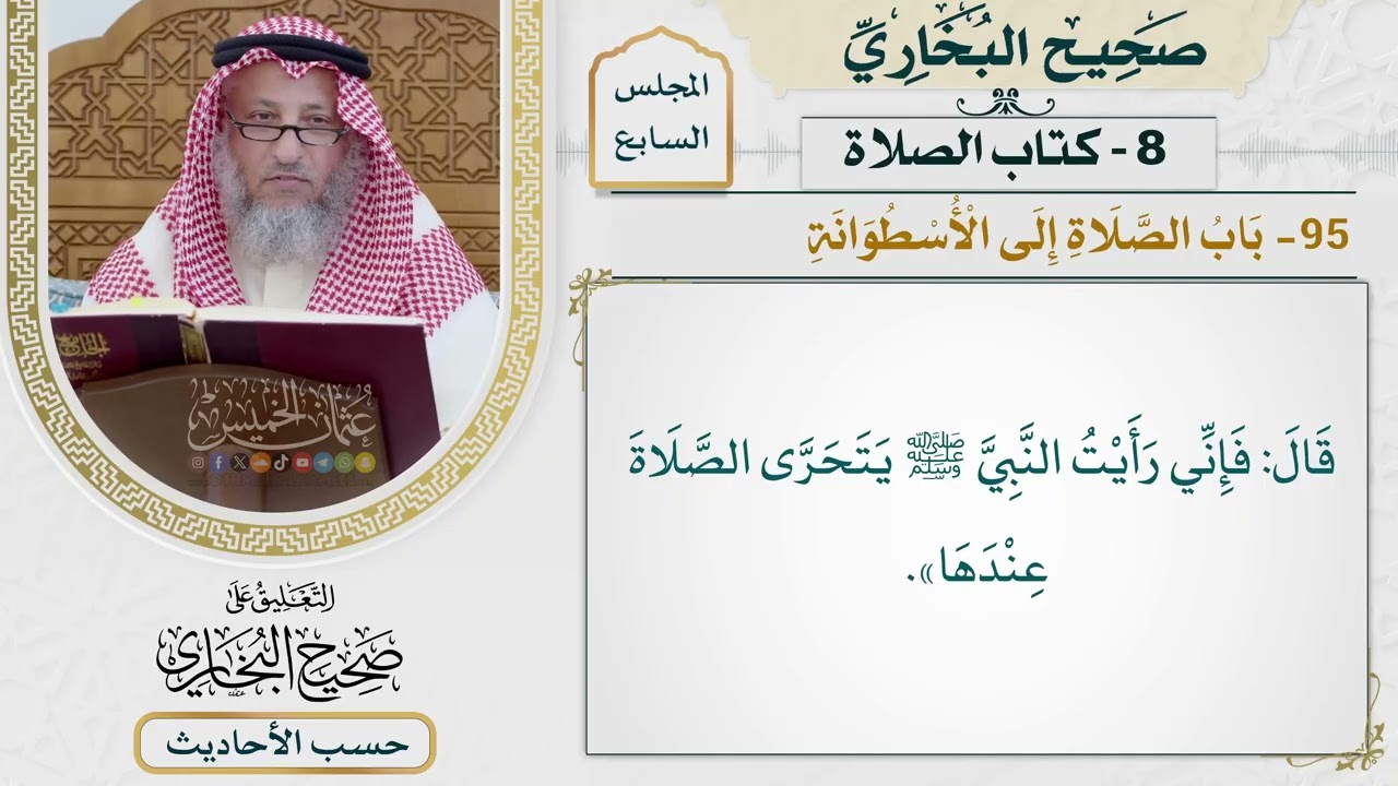 [502] حديث: رأيت النبي يتحرى الصلاة عندها [كتاب الصلاة - باب الصلاة إلى الأسطوان?