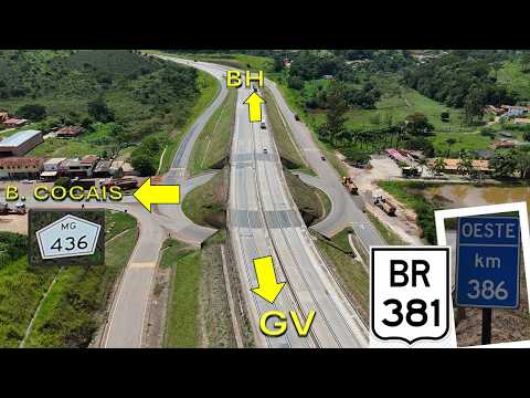 BR 381 - TREVO de BARÃO de COCAIS é MUITO USADO pra IR PARA OURO PRETO!