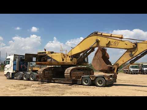 Transporting By Side The Caterpillar 375 Excavator - Fasoulas Heavy Transports
