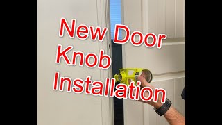 How to Install a Door Knob on a Slab Door Using a Ryobi Jig
