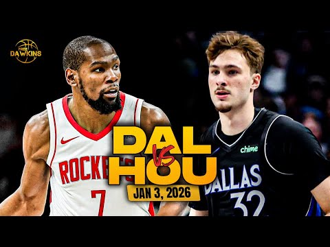 Dallas Mavericks vs Houston Rockets Full Game Highlights | Jan 3, 2026 | FreeDawkins