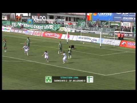 Los goles de Sarmiento 2 - Sp. Belgrano 0. Fecha 6. Primera B Nacional 2014. FPT.