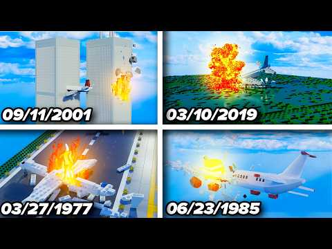 Every Passenger Plane Crash in LEGO