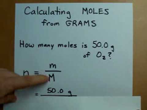 Calculating Moles from Grams (Mass to Moles) - YouTube