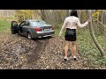 BMW Got Mudstuck But She Refused To Give Up