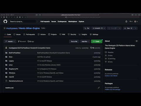How to Download The Manic Miner Engine from GitGub