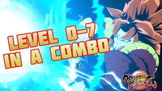 [DBFZ] Full SS4 Gogeta TOD - Level 0 -7 in one Combo