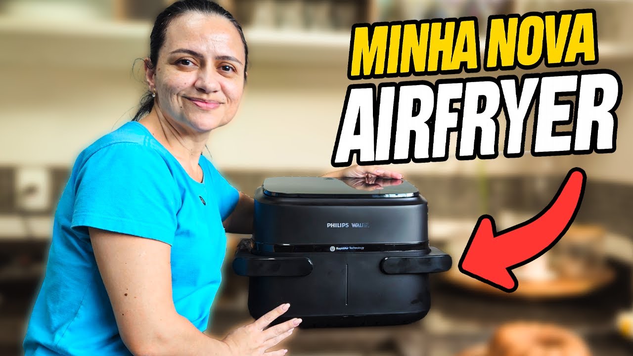 Miniatura da avaliação em vídeo de Fritadeira Philips Airfryer Série 1000 Duplo Cesto 7,1l