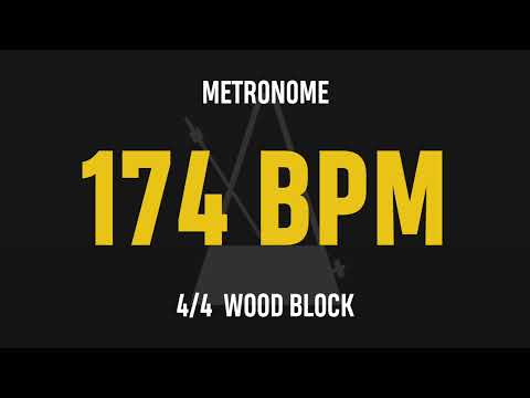 174 BPM 4/4 - Best Metronome (Sound : Wood block)