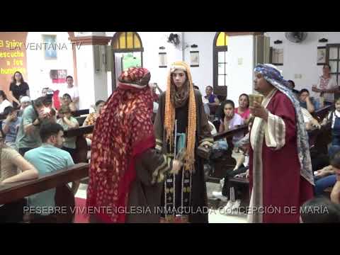 Pesebre viviente iglesia Inmaculada Concepción de María de Margarita Belén...La ventana tv 06/01/26
