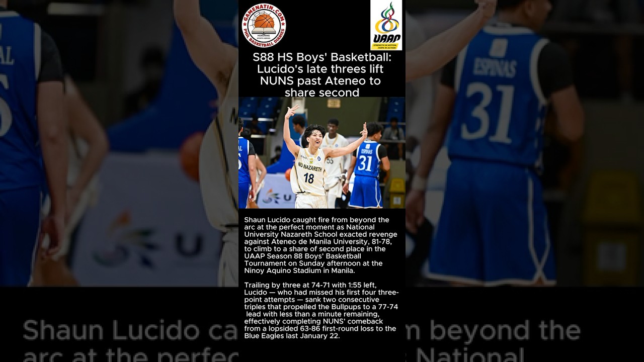 UAAP Boys' Basketball: NU edges Ateneo to grab tie for second place; UST nips UE