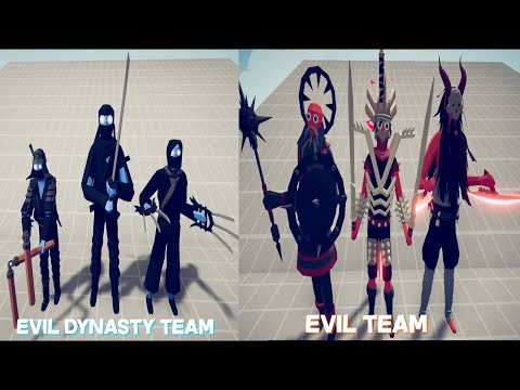 EVIL DYNASTY Team vs EVIL Team - Totally Accurate Battle Simulator | TABS