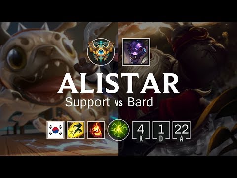 Alistar Support vs Bard - KR Challenger Patch 8.8