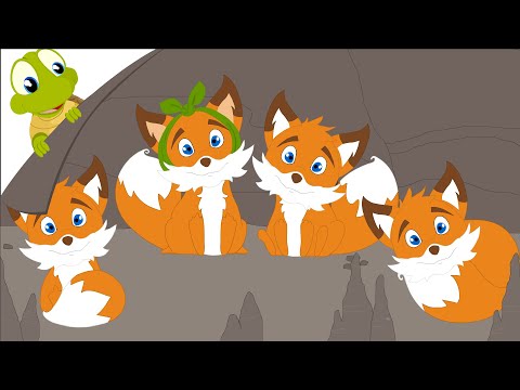 four little foxes playing in the woods nursery rhyme for kids