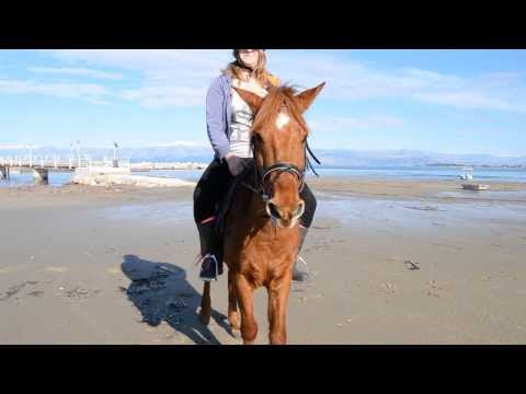 Riding on the beach.
