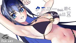 クロニーちゃんの水着衣装案を描く_5