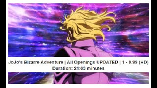 Download lagu JoJo's Bizarre Adventure - All Openings UPDATED  1 - 9.99 (High Definition - HD) mp3