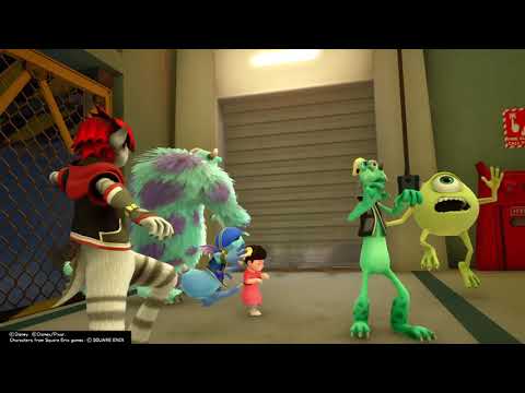 KINGDOM HEARTS III Cutscenes | Monstropolis | 152