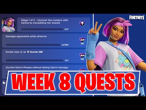 Fortnite - How Complete Week 8 Quests in Under 30 Seconds (Full Guide)