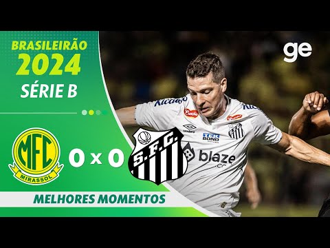 Gols e lances de Mirassol x Santos