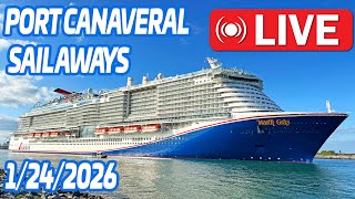 🔴 LIVE: 6 Cruise Ships Sail Away from Port Canaveral! 1.24.2026