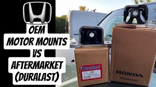 Honda OEM Motor Mounts vs Aftermarket (Duralast)