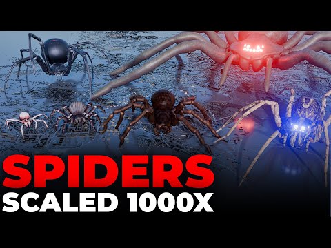 If Spiders Were 1000X Bigger | Giant Spiders Size Comparison 3D | Monster Spider Comparison