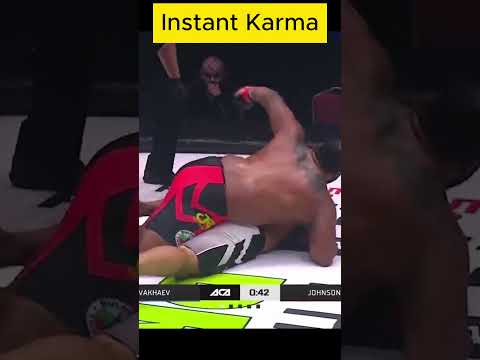 INSTANT KARMA  Tony Johnson vs Mukhumat Vakhaev #trashtalk #ufc #karma #payback