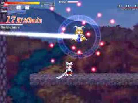 Touhou Katsugeki Kidan Ran boss battle (No Damage,No Magic)