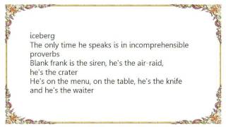 Brian Eno - Blank Frank Lyrics