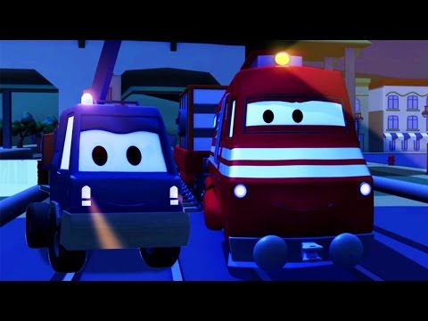 Troy der Zug und der Hebebühnen-Truck in Car City | Auto & Lastwagen Cartoons für Kinder
