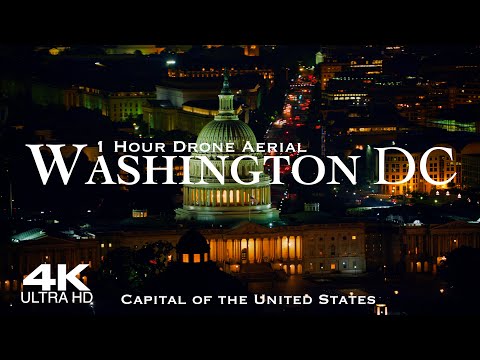 [4K] WASHINGTON D.C. 2025 🇺🇸 1 Hour Drone Aerial Film Capital of the United States of America USA
