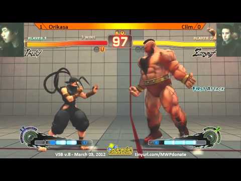 Orikasa vs Clim - SSF4AE Singles - Vancover Street Battle 8