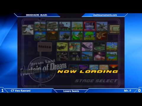Smashacre Blaze - CT Vex Kasrani vs Mr. F - Losers Semis - SSBM