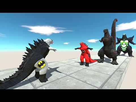 NEW BATMAN MONSTER GODZILLA 2014 DEATH RUN - Animal Revolt Battle Simulator