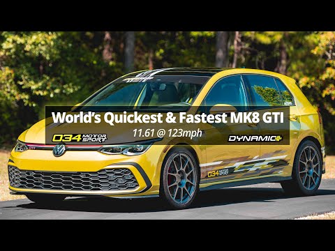 Quickest & Fastest MK8 GTI in the World | 11.61 @ 123mph | 034Motorsport Dynamic+ Stage 3R