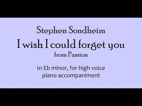 I wish I could forget you: for high voice, piano accompaniment