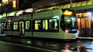 preview picture of video '富山地鉄市内軌道線サントラム 西町電停発車 Toyama City Tram'