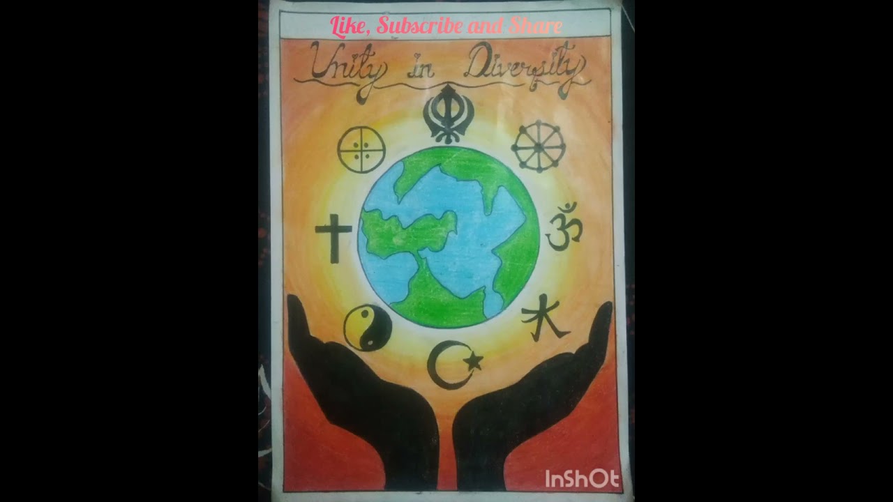 Poster on Unity in Diversity l #drawing #priyanshinegi