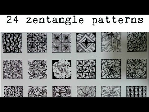 24 zentangle patterns || 24 Doodle Patterns, Zentangle Patterns, Mandala Patterns part - 3
