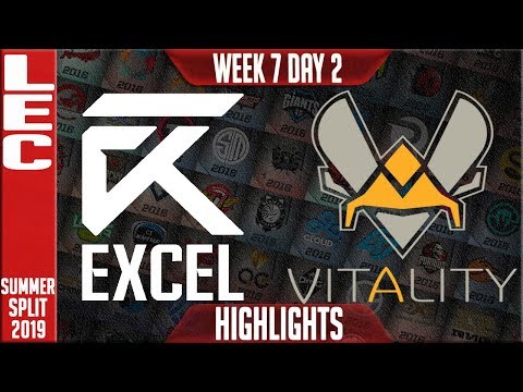 XL vs VIT Highlights | LEC Summer 2019 Week 7 Day 2 | Excel Esports vs Vitality