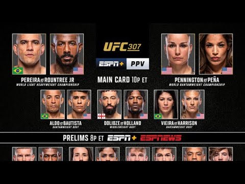 UFC 307: Alex Pereira Faces Khalil Rountree Jr. in a Highly Anticipated Light Heavyweight Showdown