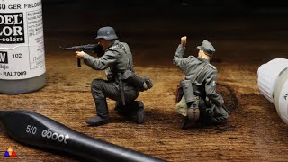 Quick & Easy Tricks for Painting German Infantry Figures | 1/35 Scale Model Tutorial