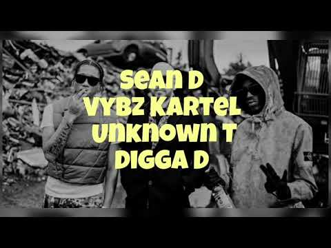 Vybz Kartel x Digga D x Unknown T x Sean D  - Gotcha (Lyrics Video)