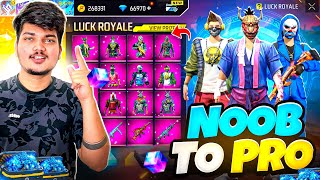 FREE FIRE 100% LUCK ID GOT EVERYTHING IN CHEAP DIAMONDS 💎 POOR TO RICH IN 9 MINS -GARENA FREE FIRE